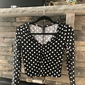Polka dot crop top